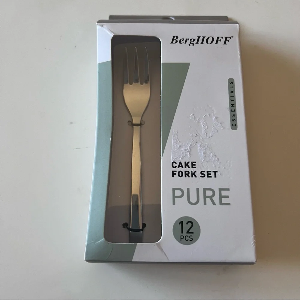 BERGHOFF SET OF 12 CAKE FORKS STAINLESS NWT